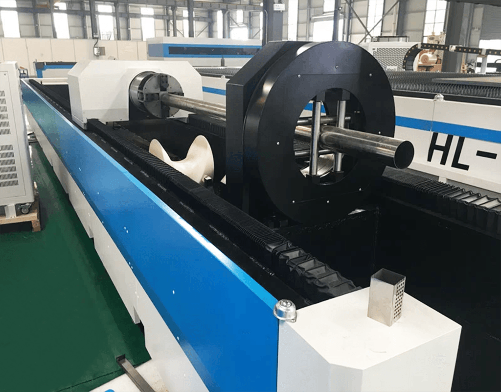 CNC Hybrid Fiber Laser Cutting Machine Side View